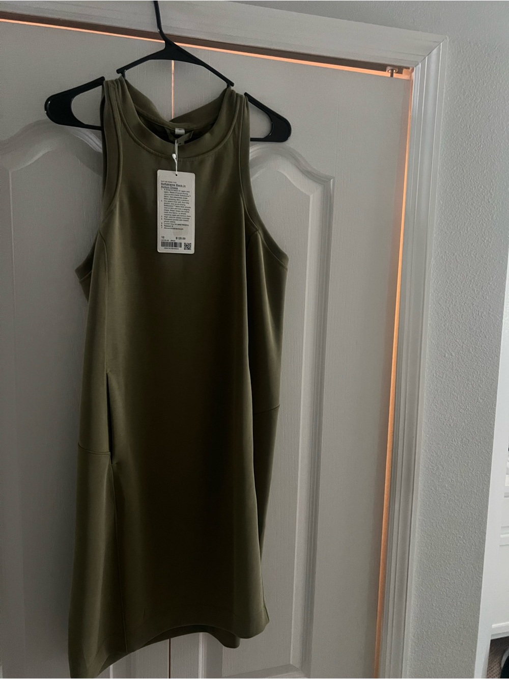 lululemon athletica Olive Green Sleeveless Shift Dress